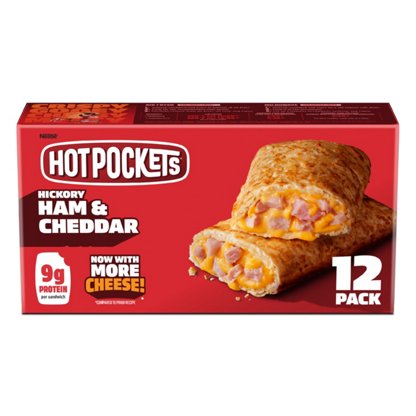 Hot Pockets Hickory Ham & Cheddar Frozen Sandwiches - Croissant