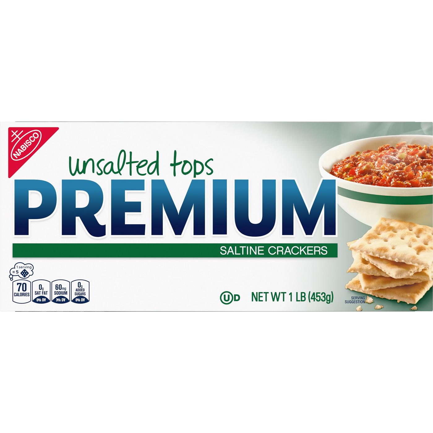 Premium Unsalted Tops Saltine Crackers; image 3 of 10