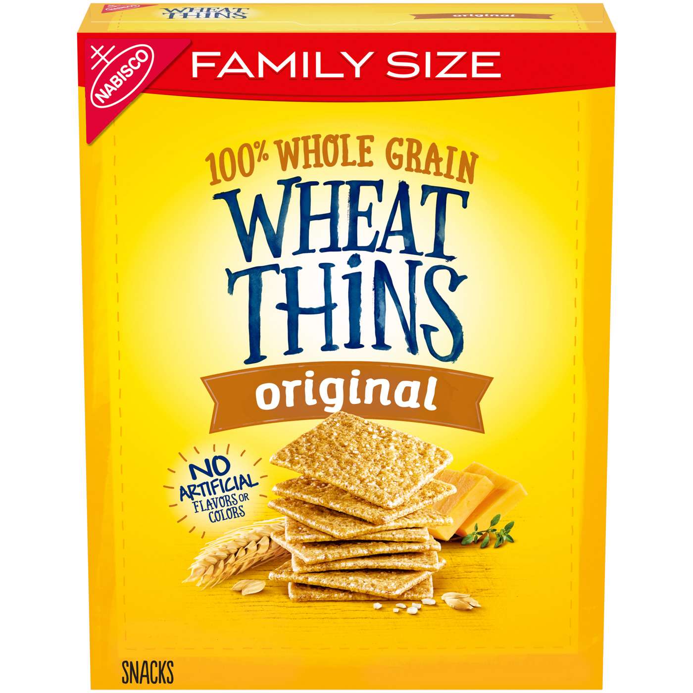 Wheat Thins Original Whole Grain Wheat Crackers Family Size; image 1 of 9