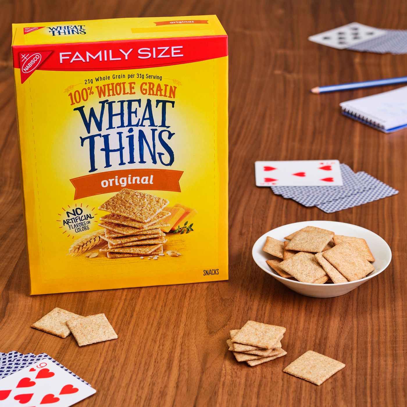 Wheat Thins Original Whole Grain Wheat Crackers Family Size; image 4 of 9