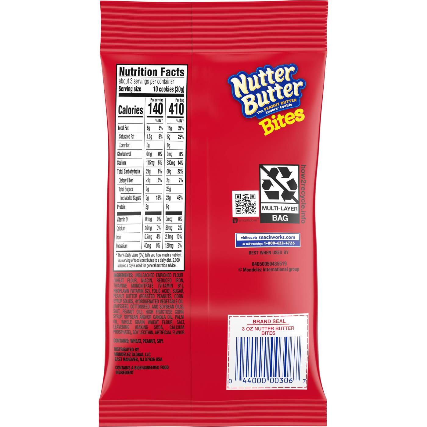 Nutter Butter Bites Peanut Butter Sandwich Cookies Big Bag; image 10 of 10