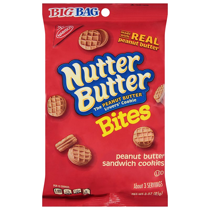 Nabisco Nutter Butter Bites Peanut Butter Sandwich Cookies Big Bag Shop Cookies At H E B