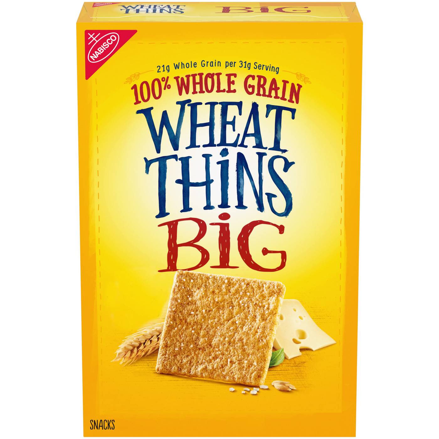 Wheat Thins BIG Whole Grain Wheat Crackers; image 1 of 9