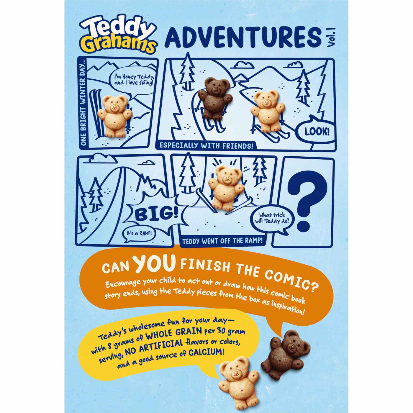 Teddy Grahams Honey Graham Snacks; image 2 of 10