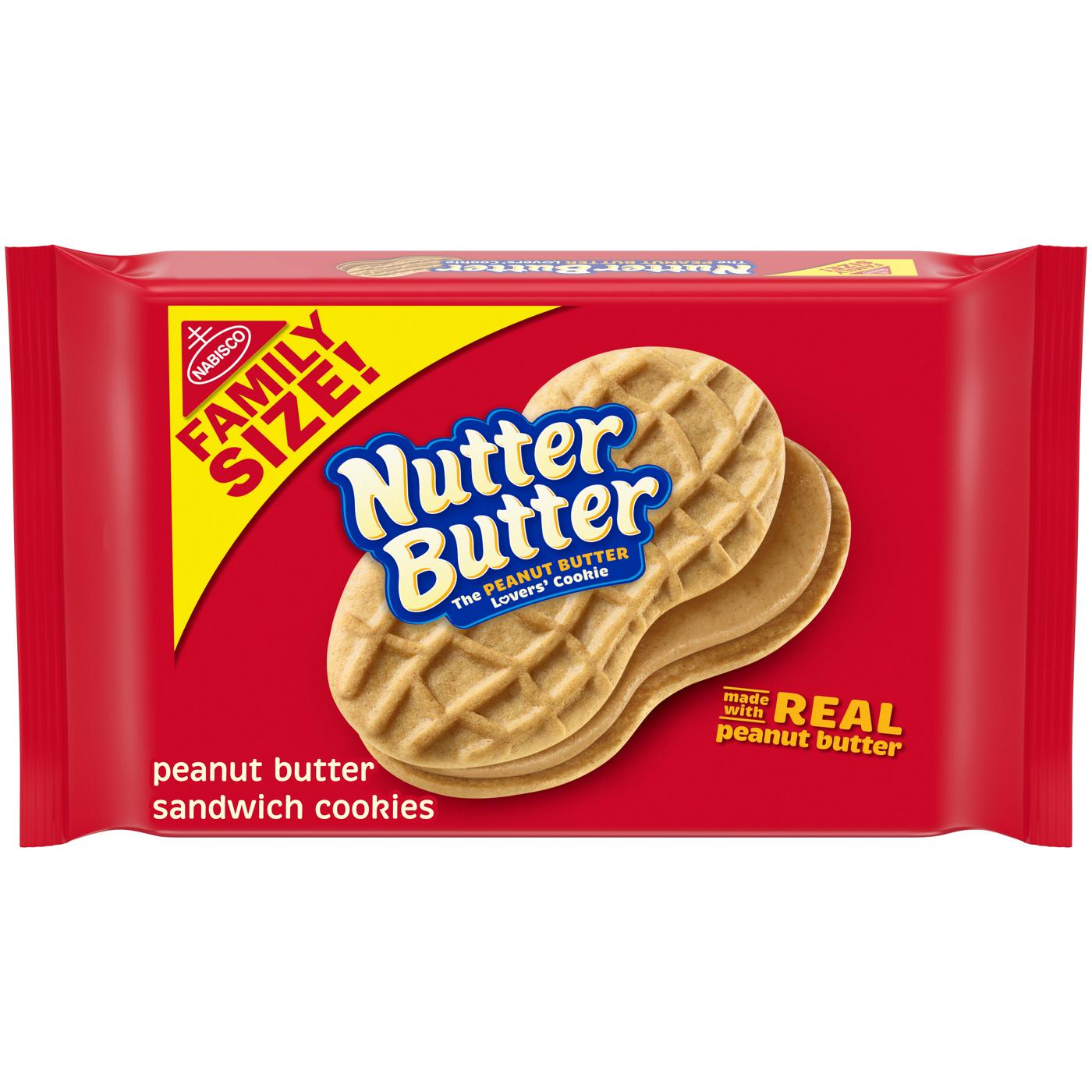 Nutter Butter Peanut Butter Sandwich Cookies Family Size; image 1 of 10