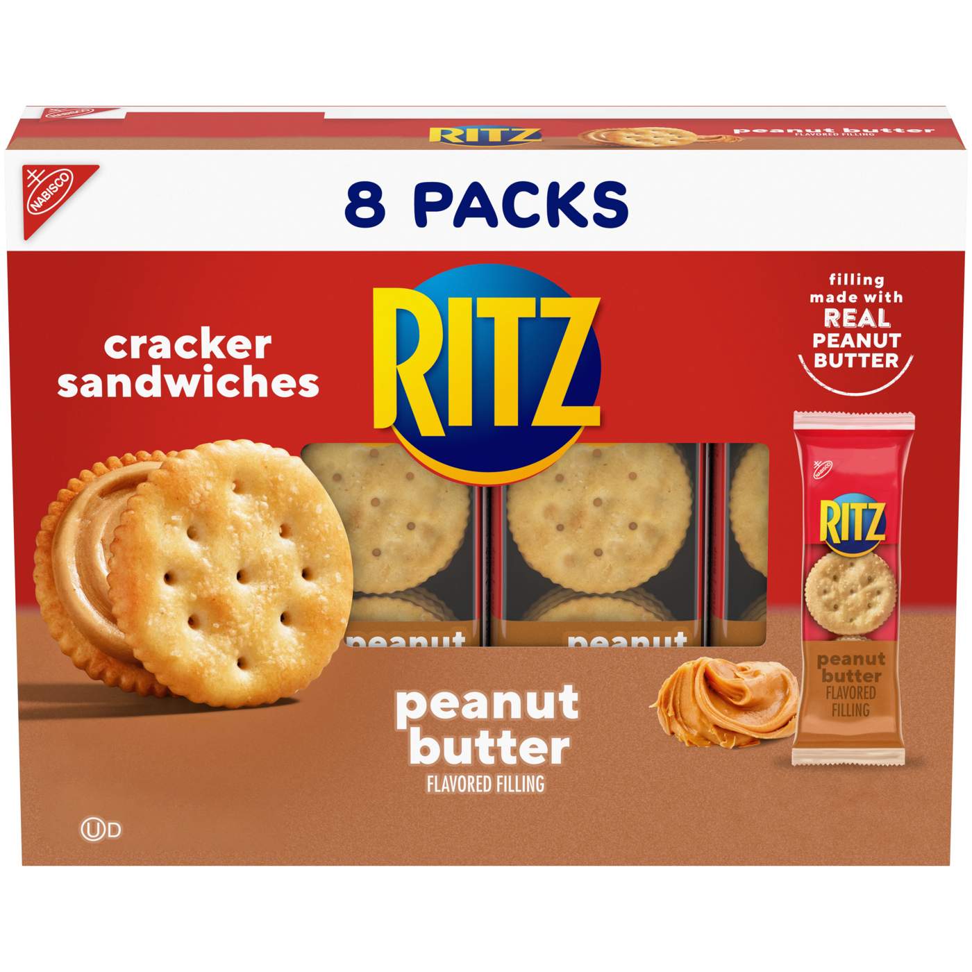 Ritz Peanut Butter Sandwich Crackers Snack Packs; image 1 of 7