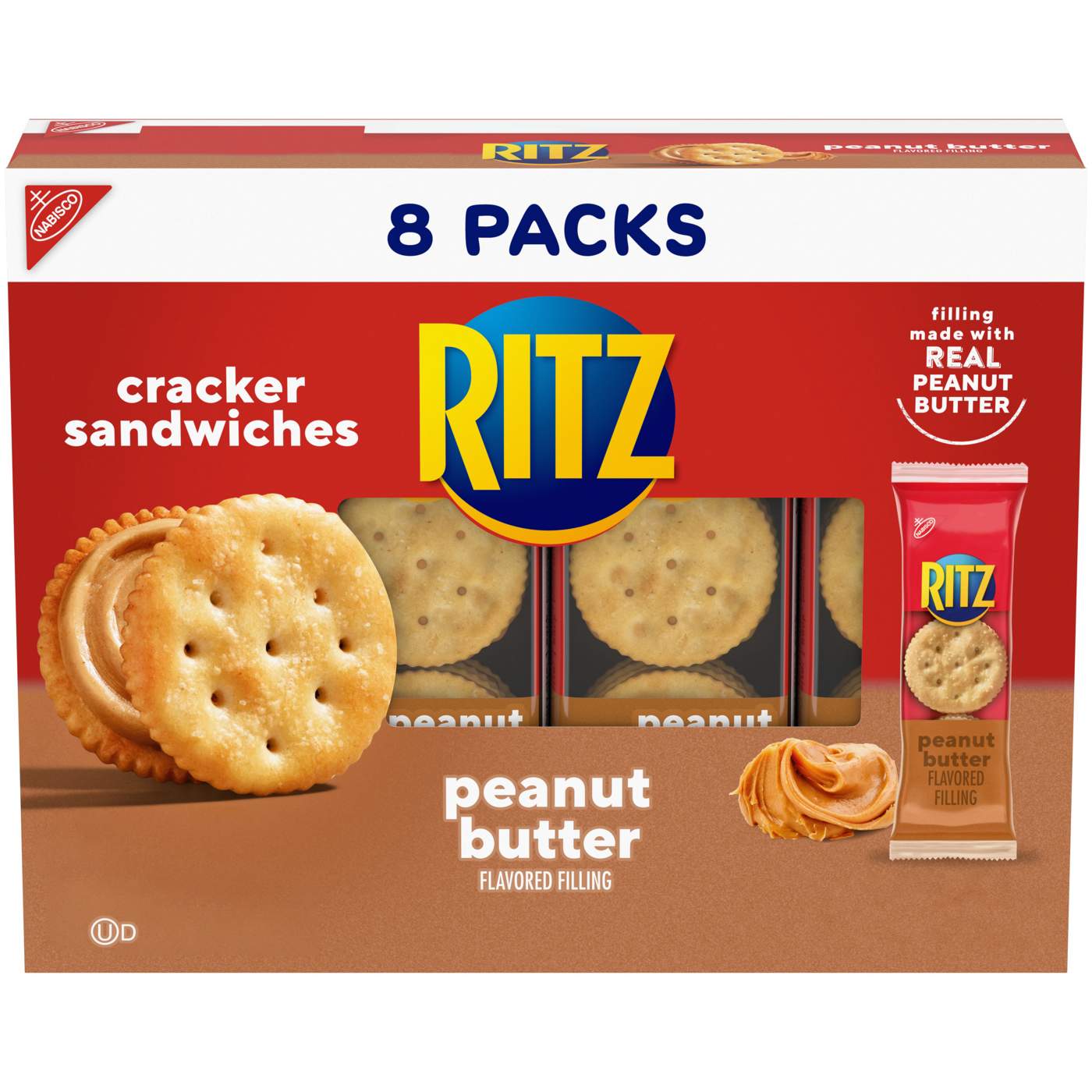 Ritz Peanut Butter Sandwich Crackers Snack Packs; image 1 of 10