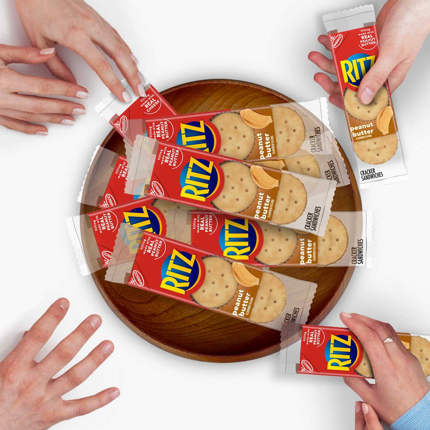 Ritz Peanut Butter Sandwich Crackers Snack Packs; image 3 of 10