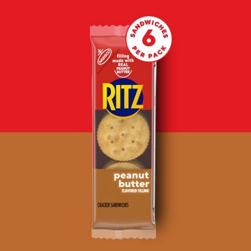 Ritz Peanut Butter Sandwich Crackers Snack Packs, 8 pk