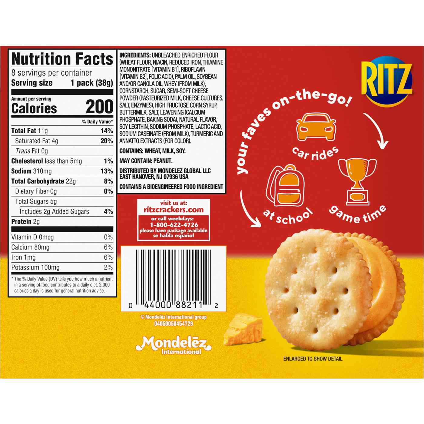 Ritz Cheese Sandwich Crackers Snack Packs; image 10 of 10