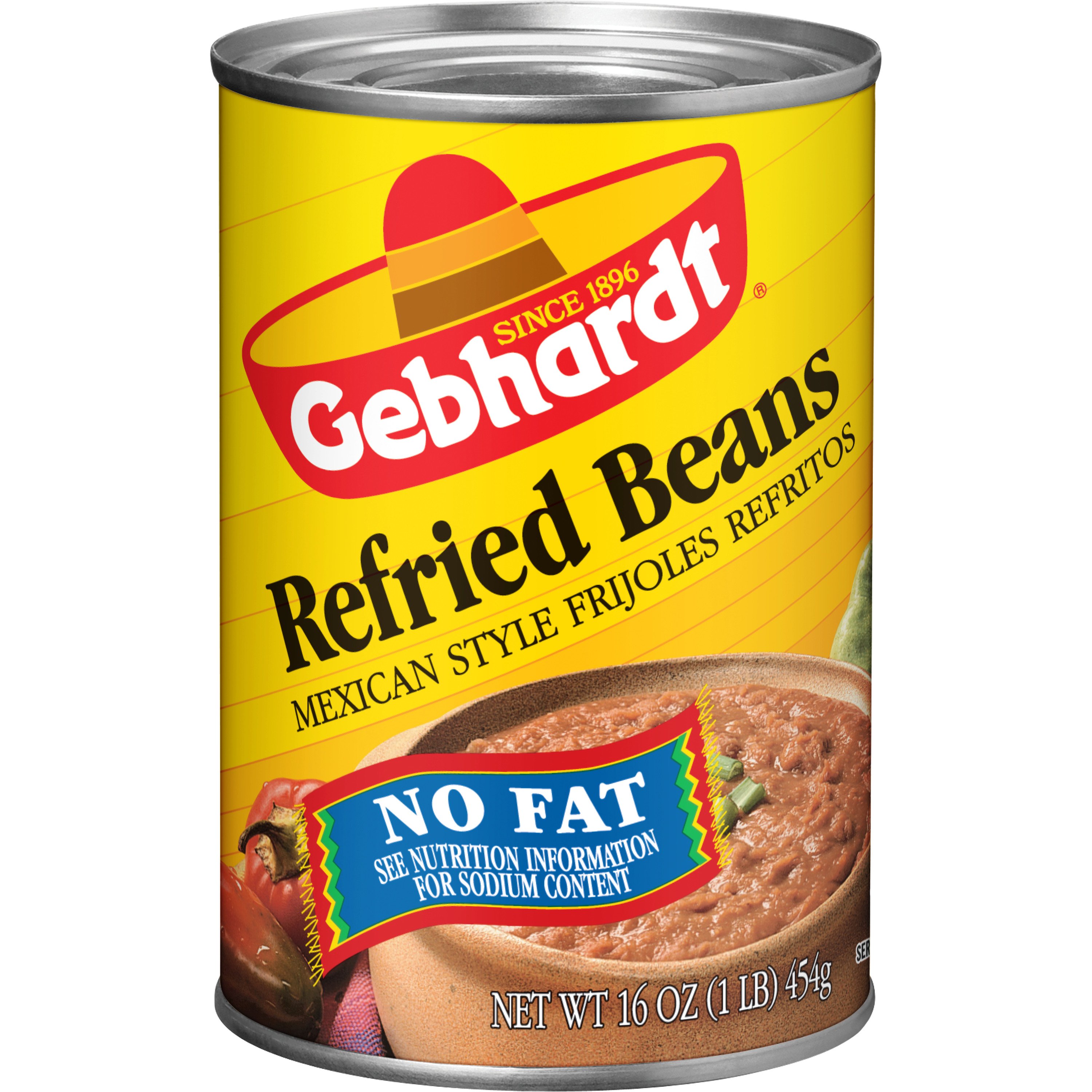 Gebhardt Mexican Style NoFat Refried Beans Shop Beans & Legumes at HEB