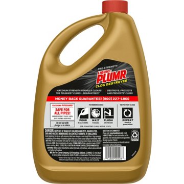 Liquid-Plumr Pro-Strength Clog Destroyer Liquid Drain Cleaner, 80 oz