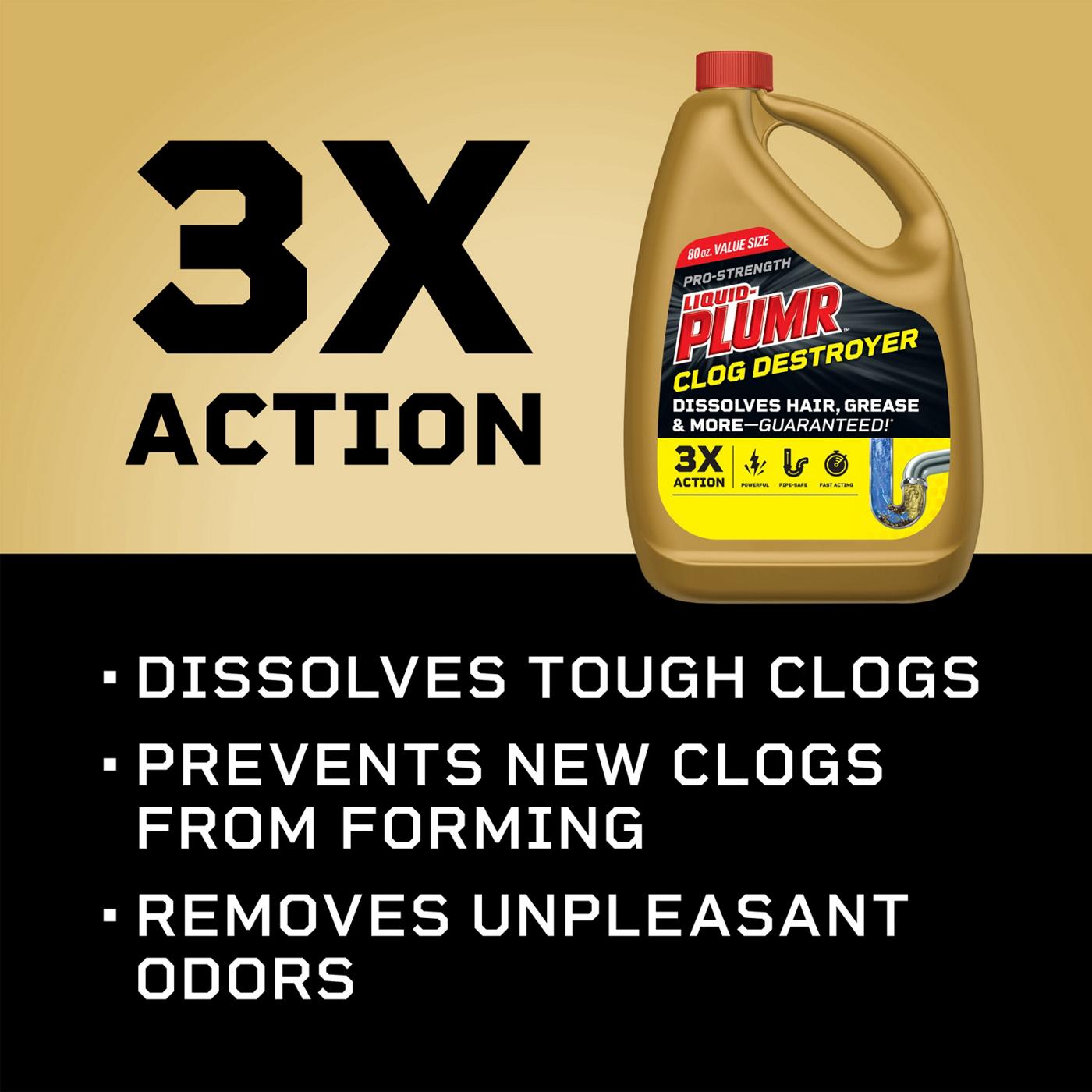 Liquid-Plumr Pro-Strength Clog Destroyer Gel with PipeGuard - Liquid Drain Cleaner; image 3 of 9