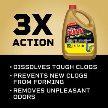 Liquid-Plumr Pro-Strength Clog Destroyer Gel with PipeGuard - Liquid Drain Cleaner, 80 oz