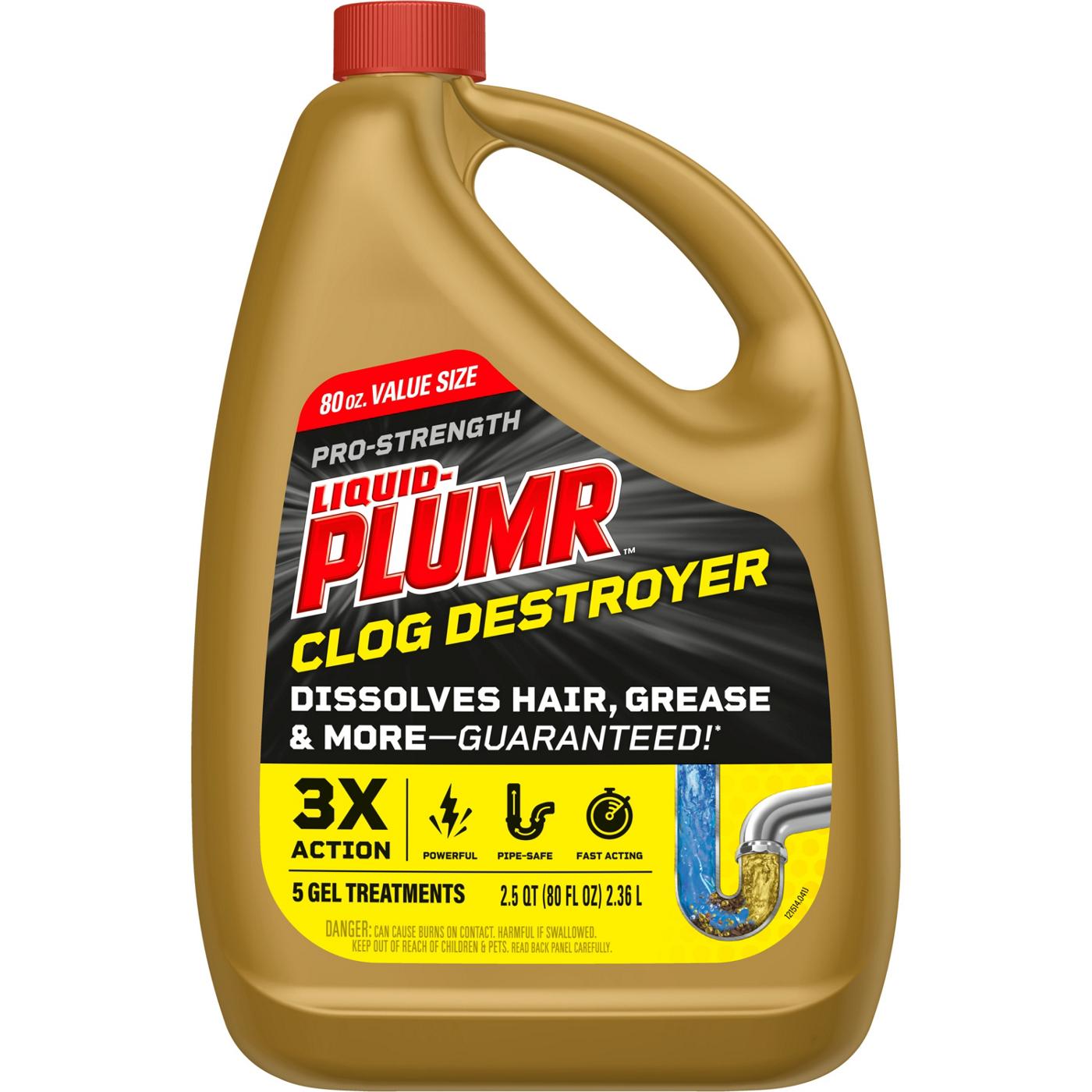 Liquid-Plumr Pro-Strength Clog Destroyer Gel with PipeGuard - Liquid Drain Cleaner; image 6 of 9