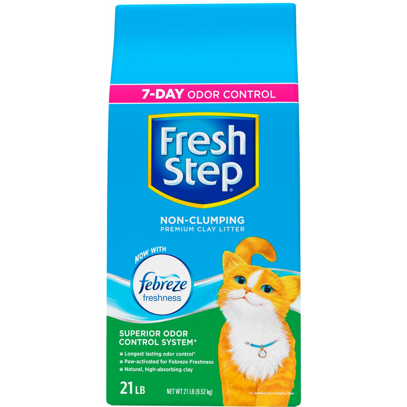 Fresh Step Clay Non-Clumping Cat Litter with Febreze; image 1 of 3