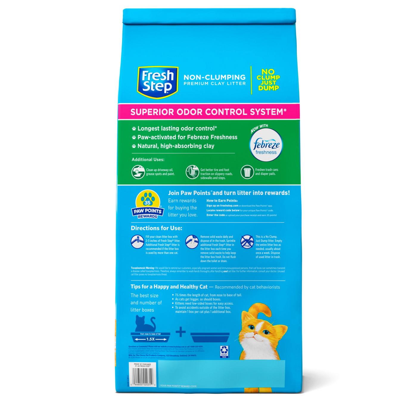 Fresh Step Clay Non-Clumping Cat Litter with Febreze; image 3 of 3