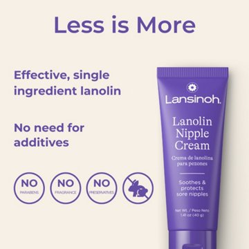 Lansinoh Lanolin Nipple Cream Safe for Breastfeeding Baby, 100% Natural