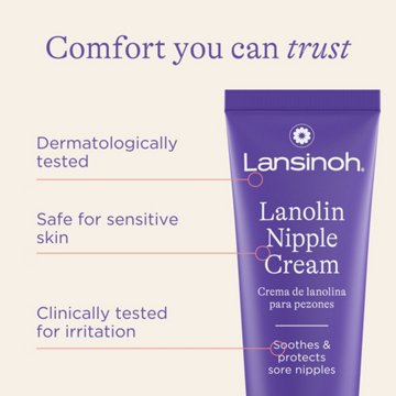 Lansinoh Lanolin Nipple Cream Safe for Breastfeeding Baby, 100% Natural