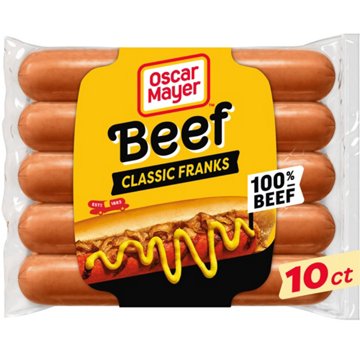 Oscar Mayer Classic Beef Hot Dogs, 10 ct