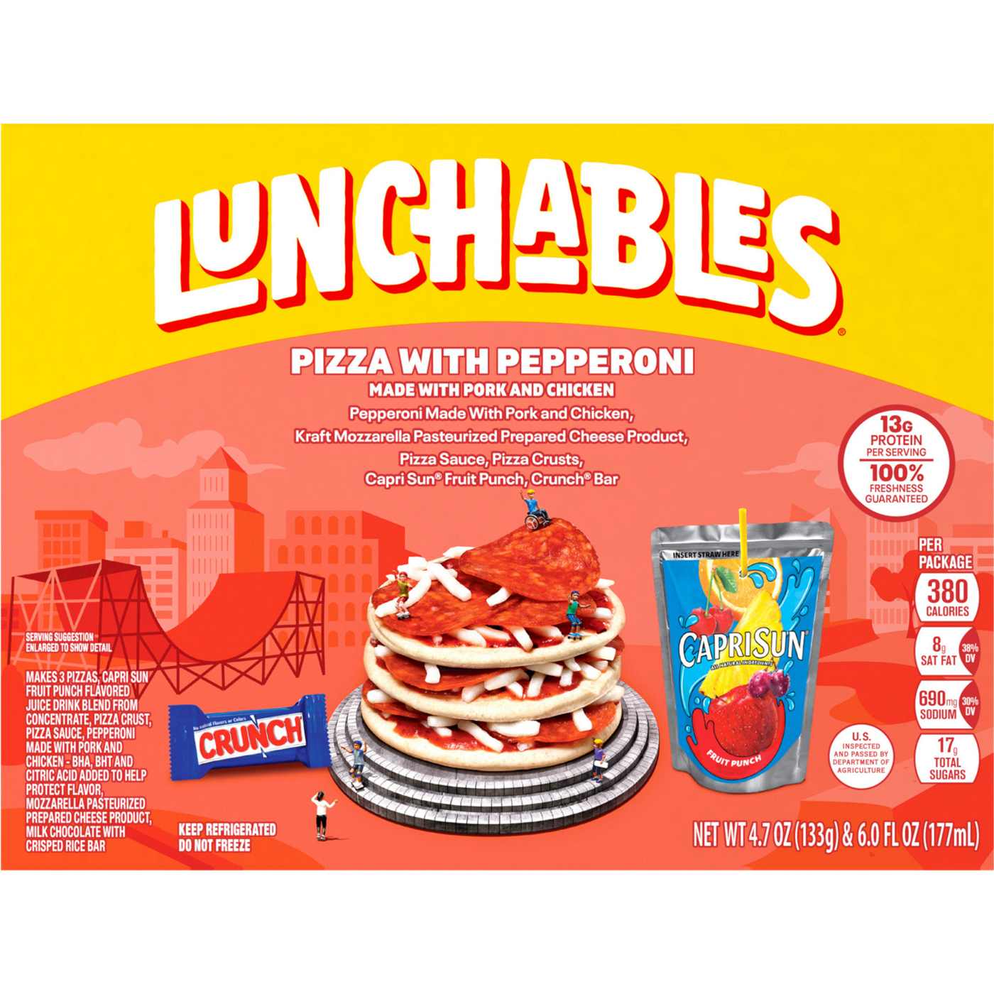 Lunchables Snack Kit Tray - Pizza with Pepperoni, Capri Sun & Candy; image 5 of 6