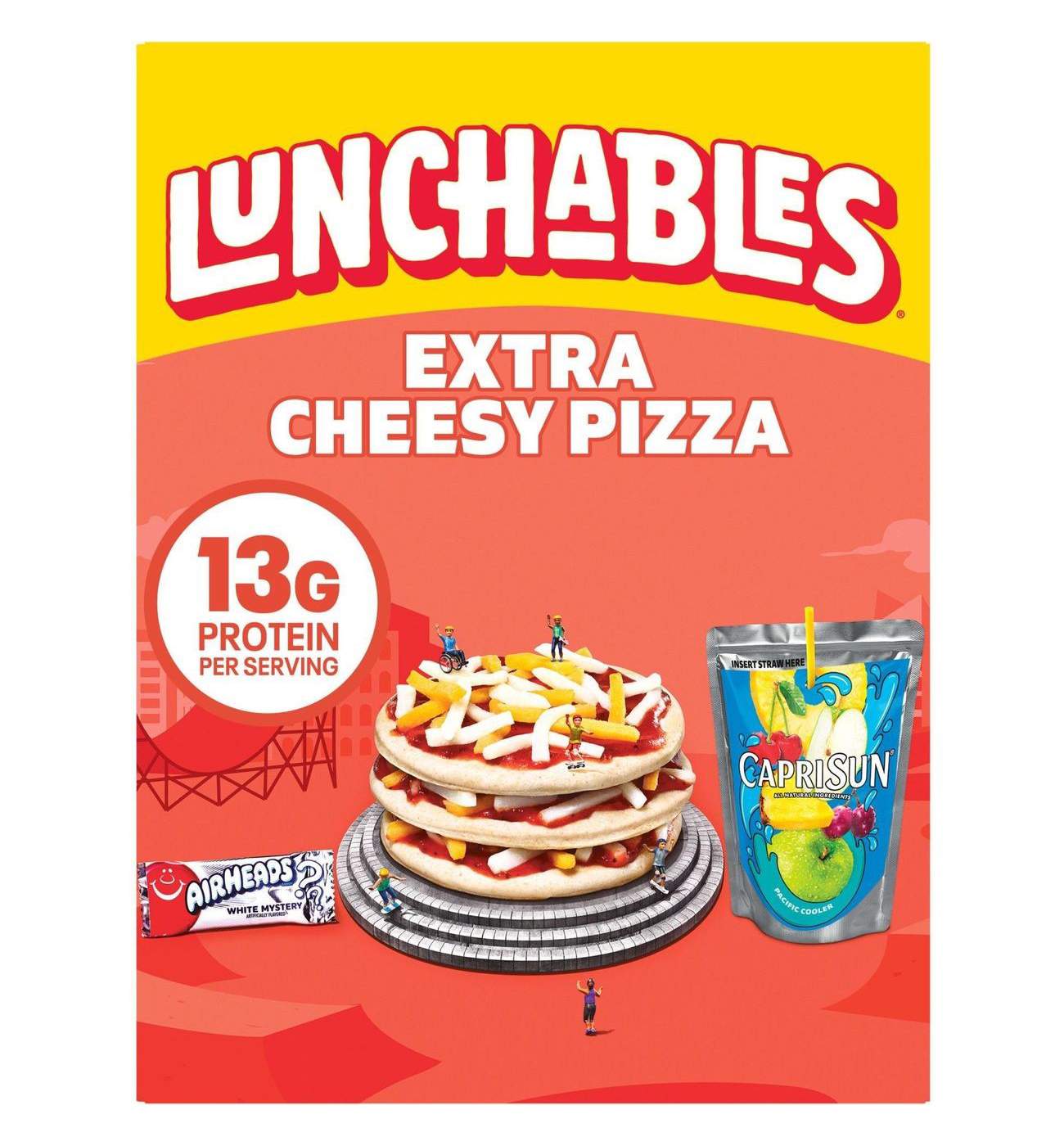 Lunchables Snack Kit Tray - Extra Cheesy Pizza with Airheads Candy; image 1 of 8