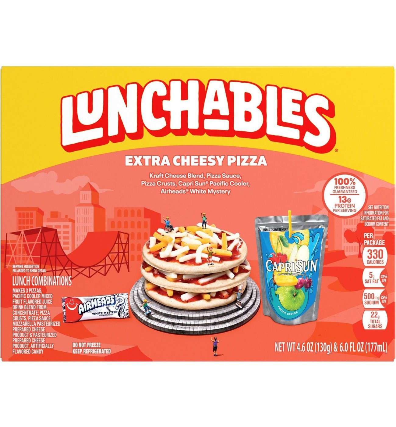 Lunchables Snack Kit Tray - Extra Cheesy Pizza with Airheads Candy; image 3 of 8