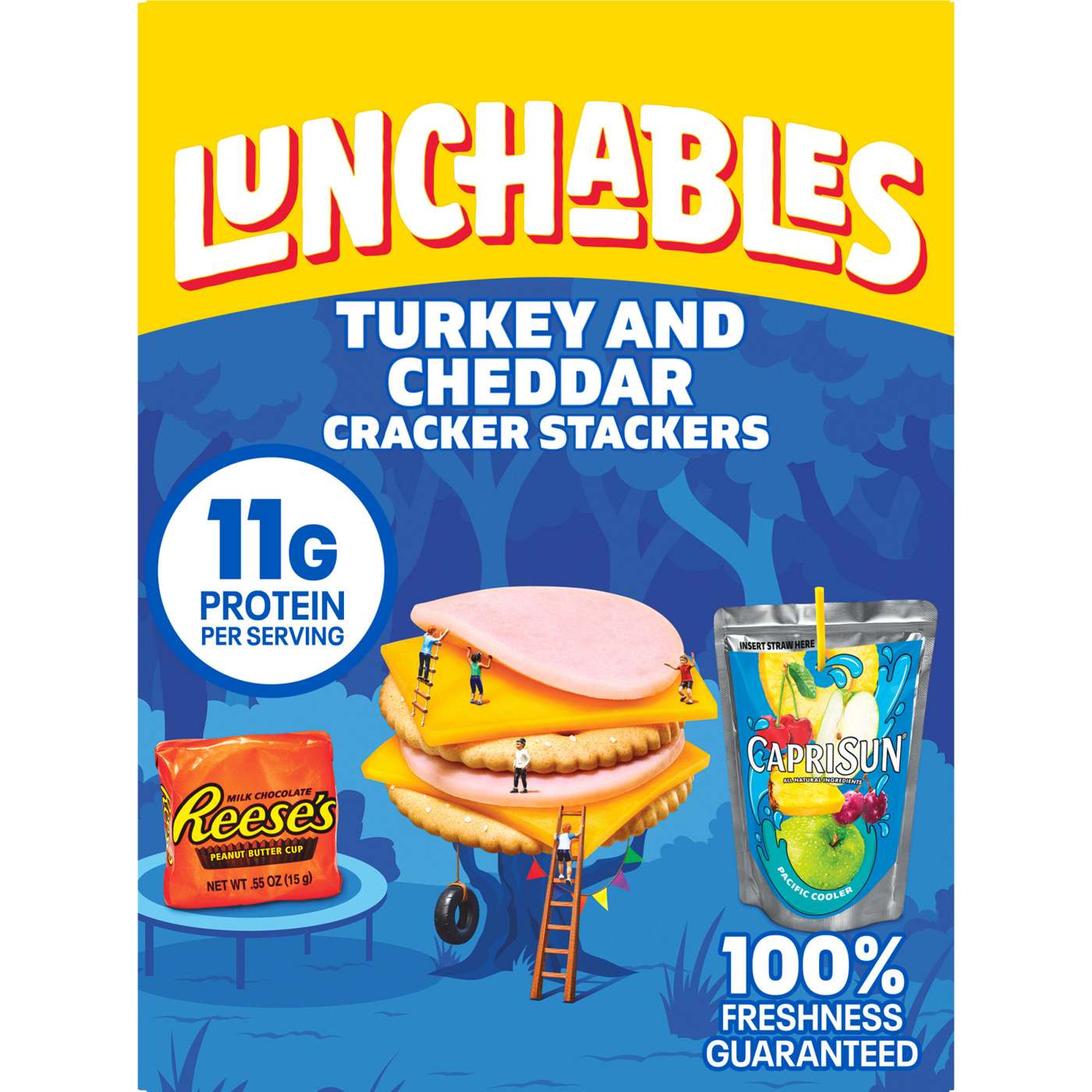 Lunchables Snack Kit Tray - Turkey & Cheddar Cheese Cracker Stackers, Capri Sun & Candy; image 1 of 5