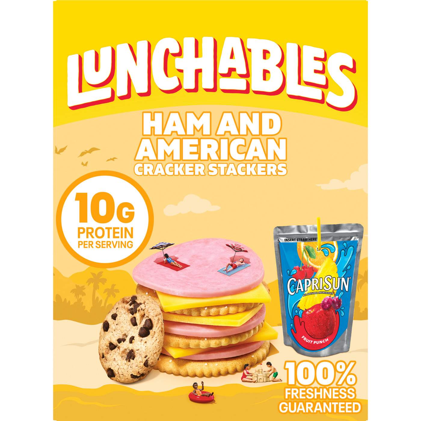 Lunchables Snack Kit Tray - Ham & American Cracker Stackers, Capri Sun & Cookie; image 1 of 6