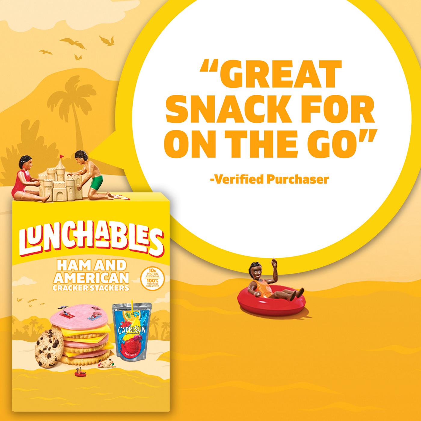 Lunchables Snack Kit Tray - Ham & American Cracker Stackers, Capri Sun & Cookie; image 2 of 6