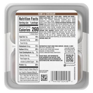 Lunchables Lunch Combinations Ham & Cheddar with Crackers, 3.2 oz