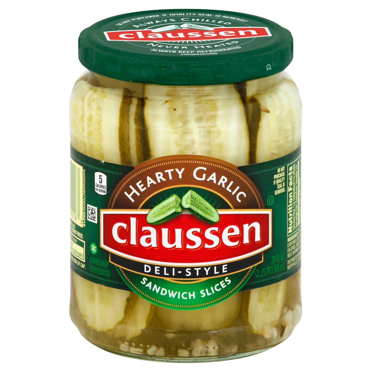 Claussen Hearty Garlic Sandwich Sliced Pickles Shop Vegetables at HEB