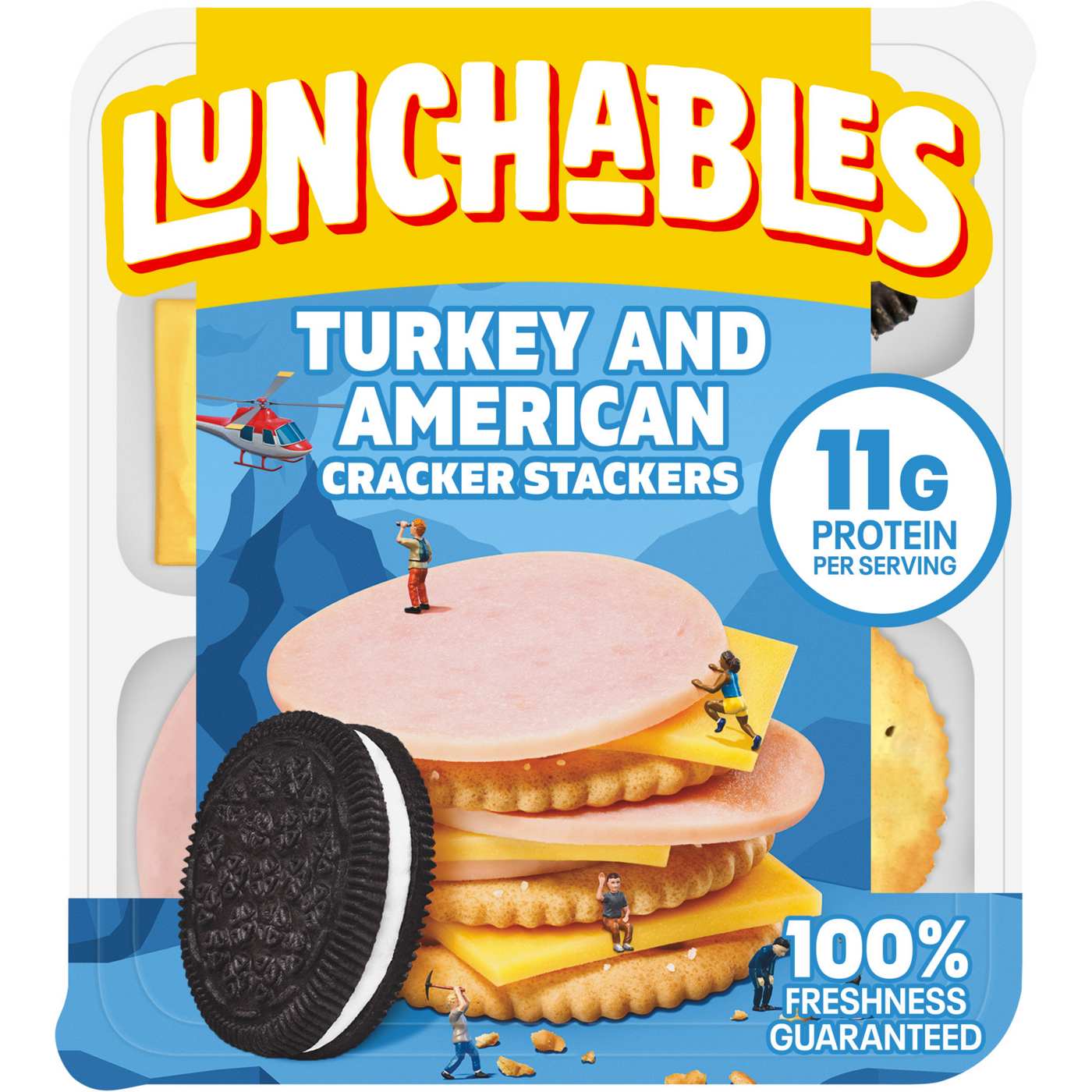 Lunchables Snack Kit Tray - Turkey & American Cracker Stackers with Chocolate Creme Cookies; image 1 of 7