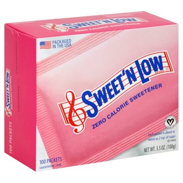 Sweet 'N Low Zero Calorie Sweetener Packets, 100 ct