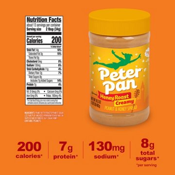 Peter Pan Creamy Honey Peanut Butter Spread, 16.3 oz