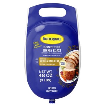 Butterball Frozen Boneless Turkey Roast – White & Dark Meat, 3 lbs
