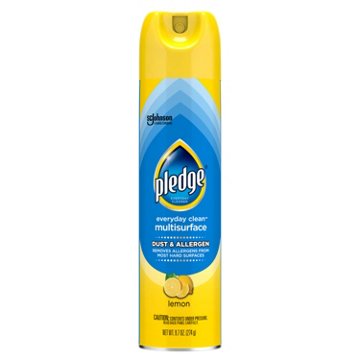 Pledge Pledge Dust & Allergen Multisurface Cleaner, Aerosol Spray, Lemon Scent, 9.7oz, 9.7 oz