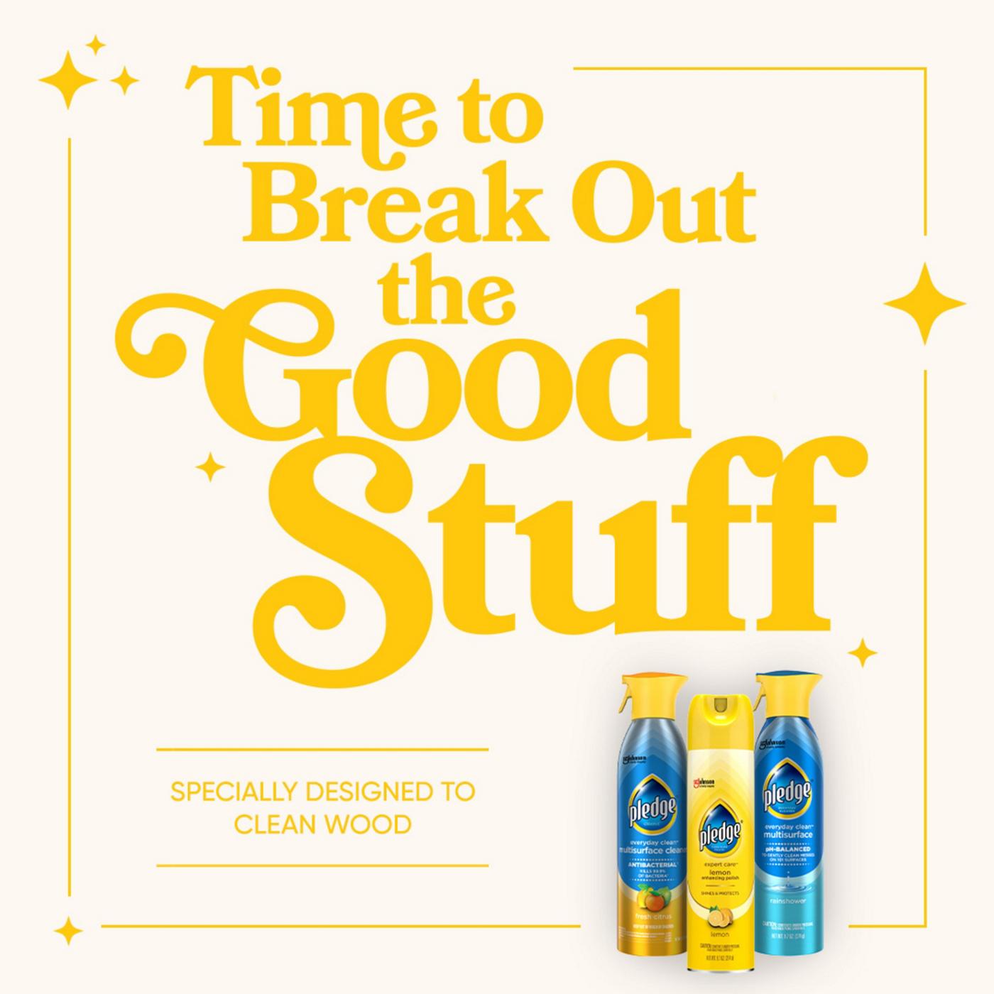 Pledge Pledge Enhancing Polish, Furniture & Wood Spray, Lemon Scent, 9.7oz; image 11 of 11