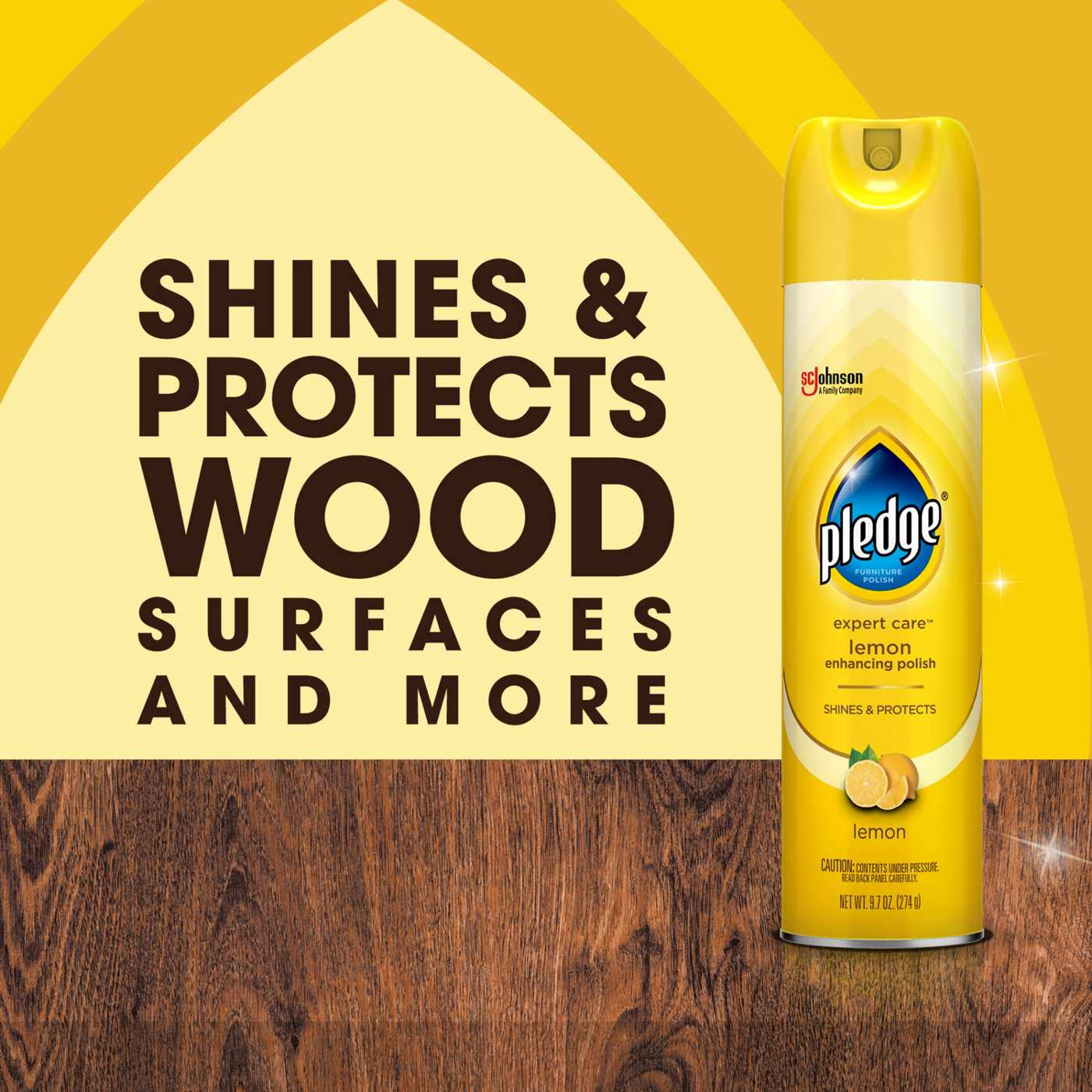 Pledge Pledge Enhancing Polish, Furniture & Wood Spray, Lemon Scent, 9.7oz; image 9 of 11