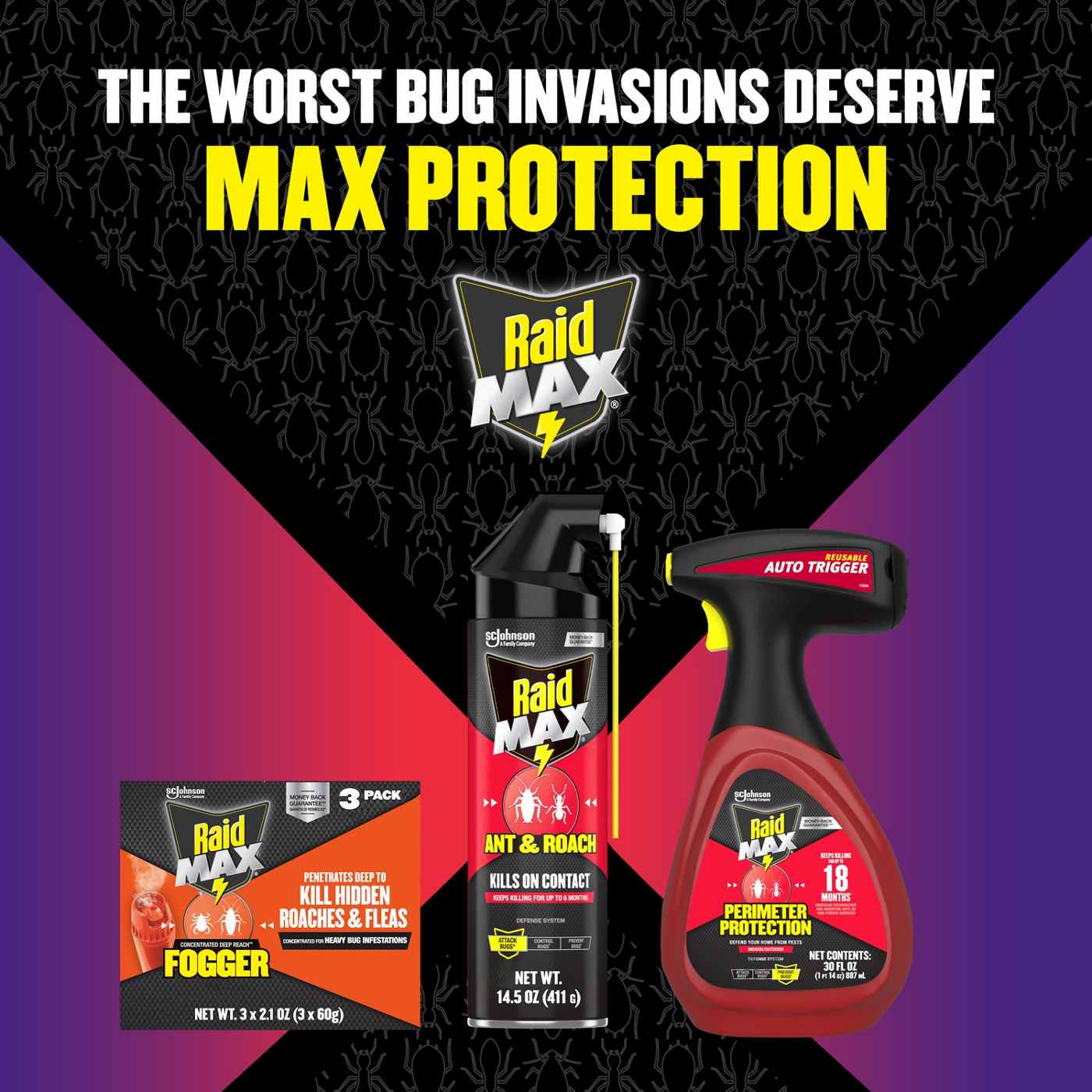 Raid Max Ant & Roach Insecticide Spray; image 9 of 10
