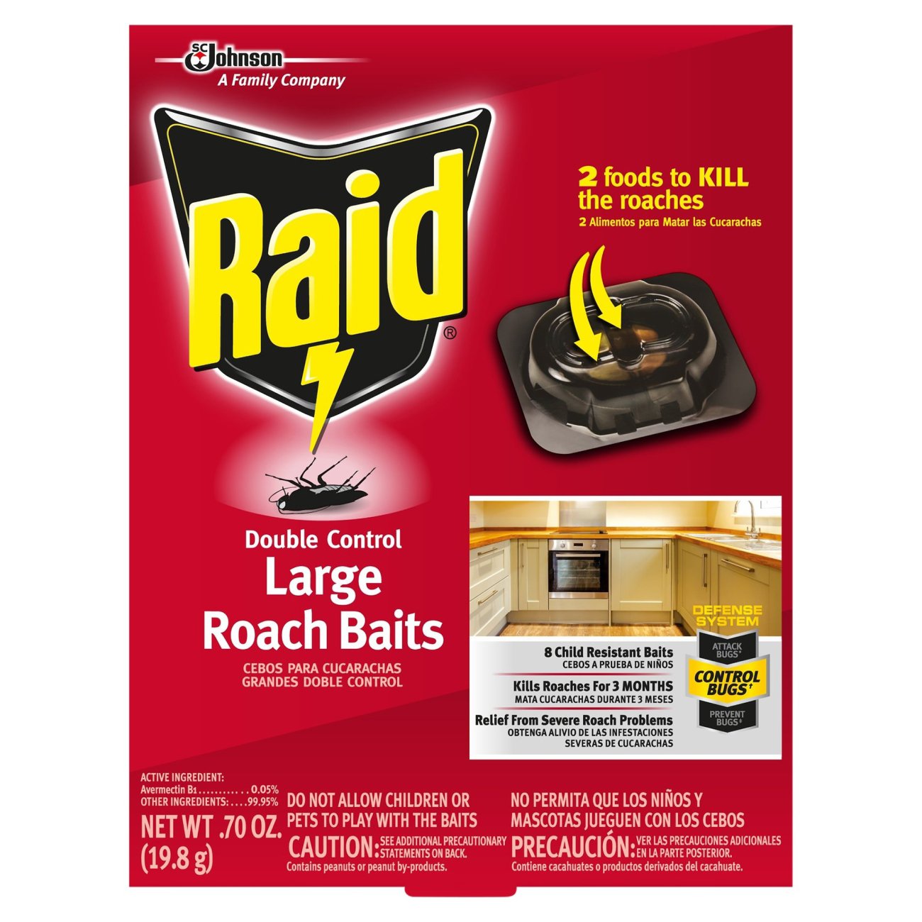 Raid Double Control Large Roach Baits Shop Insect Killers at HEB