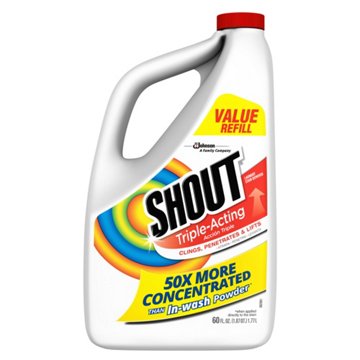 Shout Triple-Acting Laundry Stain Remover Value Size, 60 oz