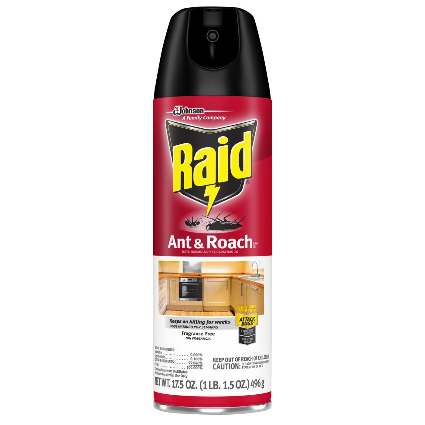 Raid Ant & Roach Killer 26 - Fragrance Free; image 1 of 2