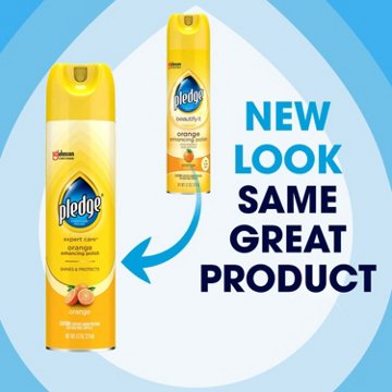 Pledge Pledge Enhancing Polish, Wood & Furniture Spray, Orange Scent, 9.7oz, 9.7 oz