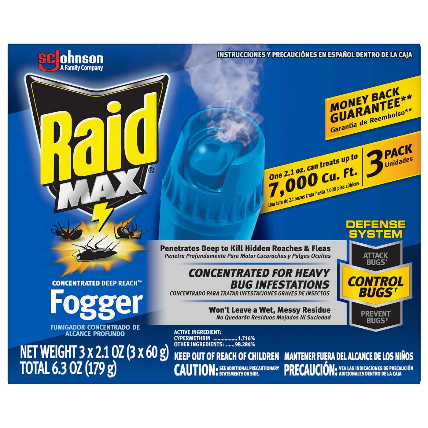 Raid MAX Concentrated Deep Reach Foggers; image 1 of 2