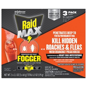Raid MAX Concentrated Deep Reach Foggers, 3 ct