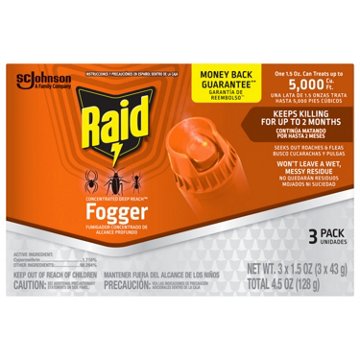 Raid Concentrated Deep Reach Foggers, 3 pk