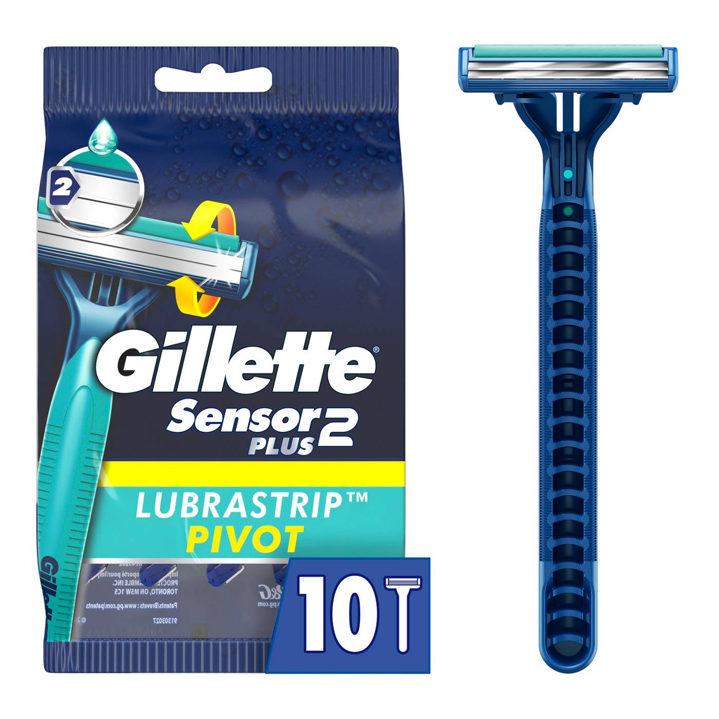 Gillette Sensor2 Plus Pivoting Head Men's Disposable Razors; image 1 of 10