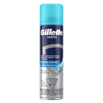 Gillette Series Moisturizing Shaving Gel for Men, with Cocoa Butter, Suitable for Sensitive Skin, 7 oz