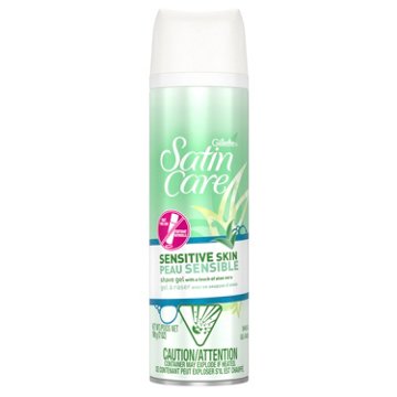 Gillette Venus Satin Care Sensitive Skin Shave Gel for Women, with Aloe, 7 oz